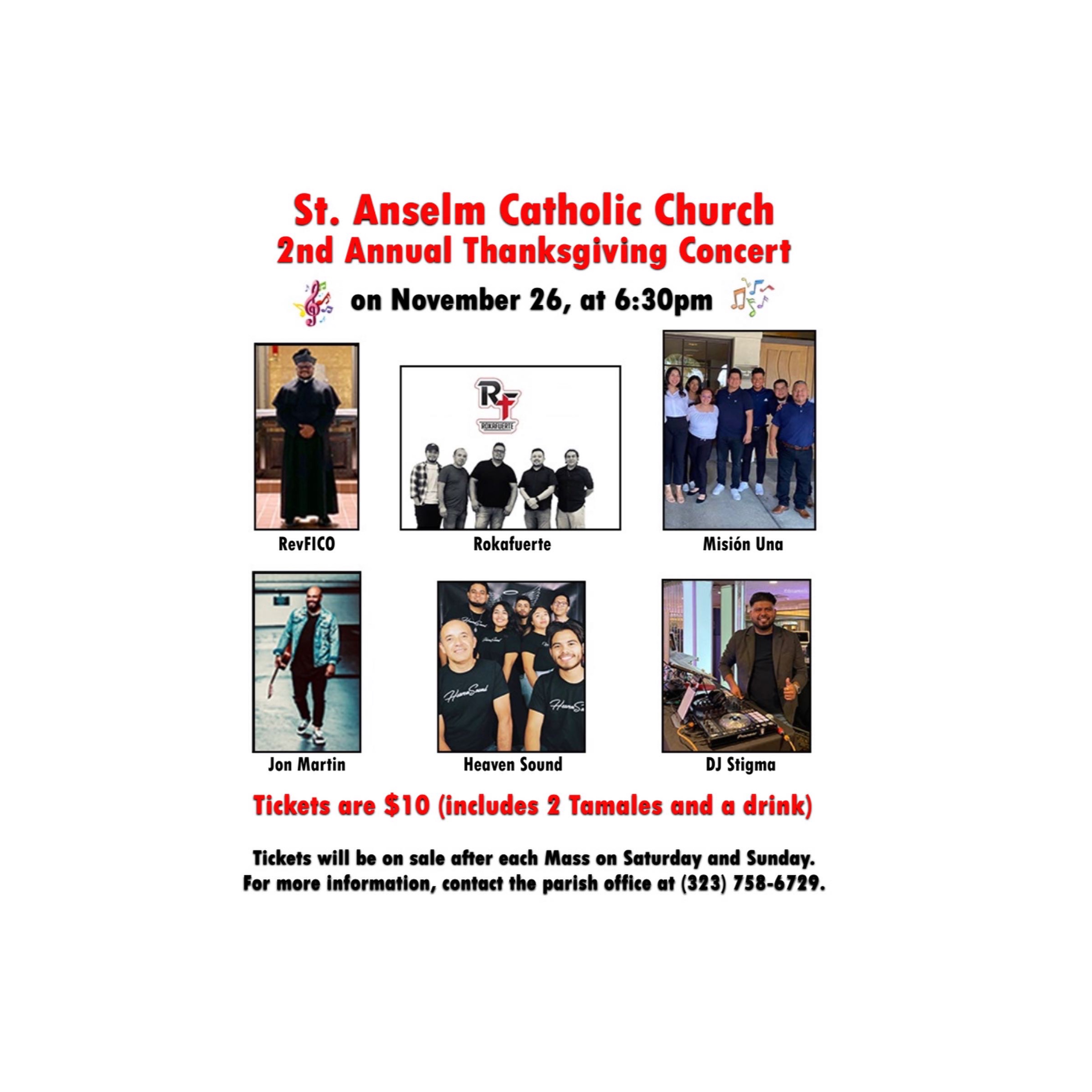 Saint Anselm’s Church Thanksgiving Concert 2022