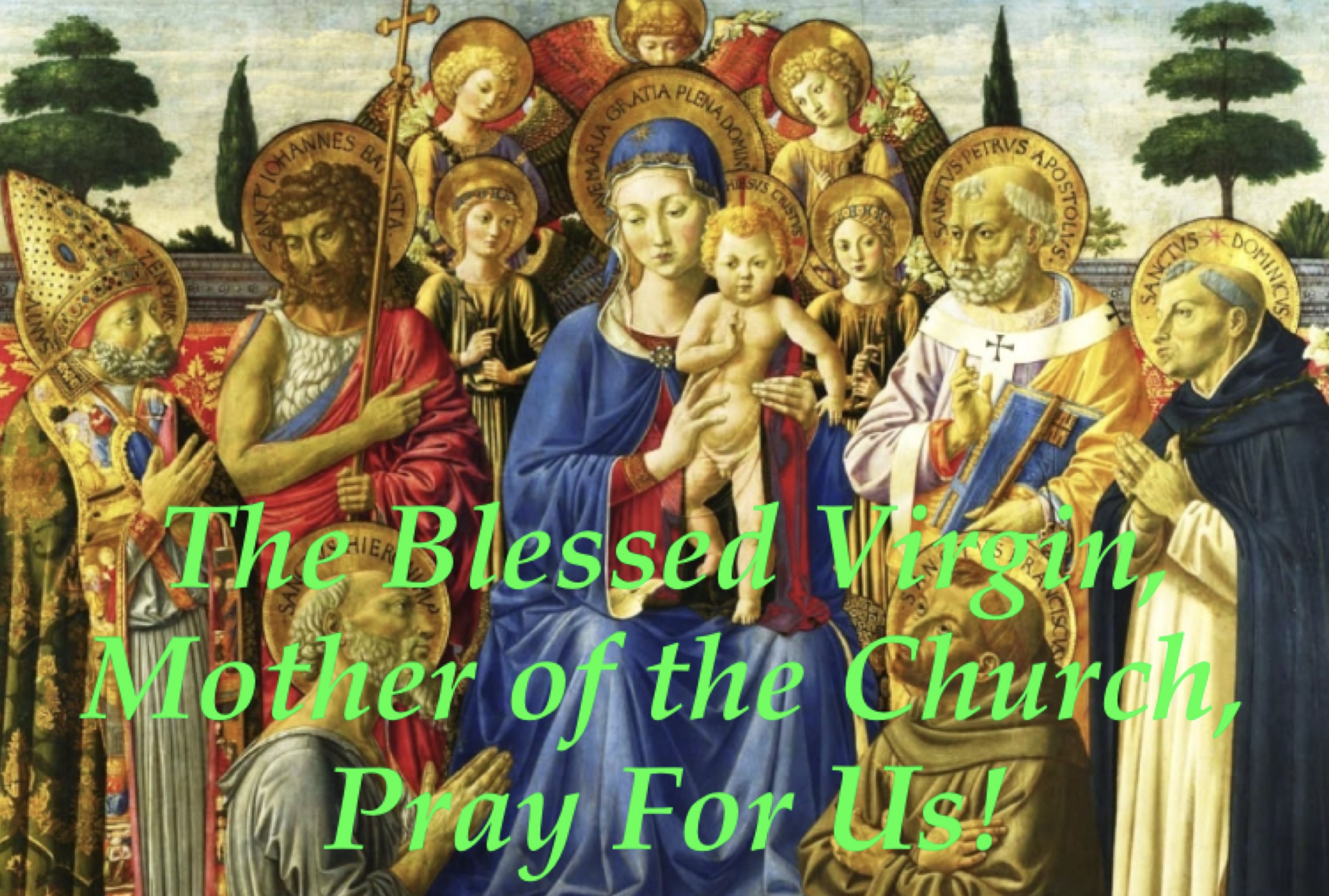 29th May -  The Blessed Virgin Mary, Mother of the Church 
