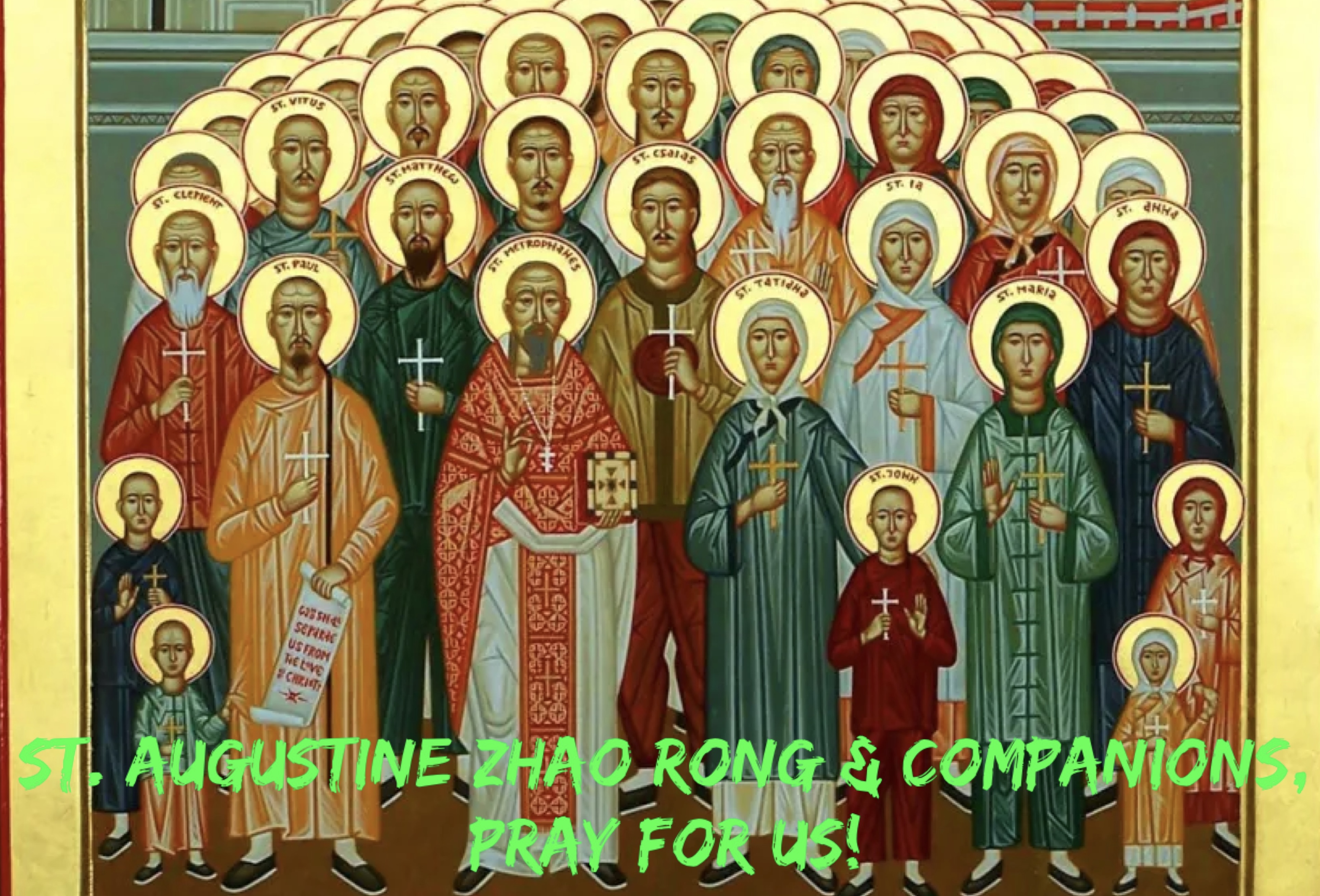 9th July – St. Augustine Zhao Rong & Companions