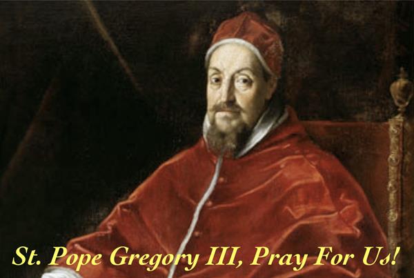 10th December - St. Pope Gregory III