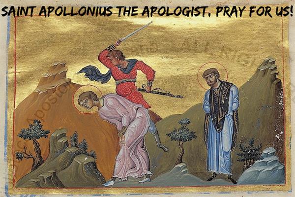 18th April - Saint Apollonius the Apologist