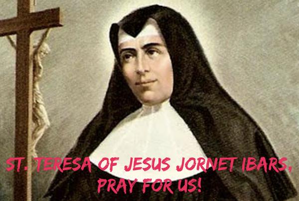 26th August - St. Teresa of Jesus Jornet Ibars
