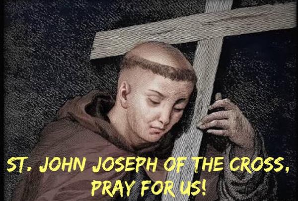 5th March - St. John Joseph of the Cross