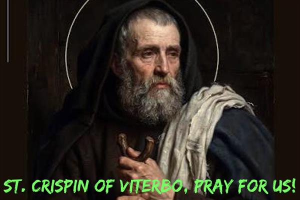 23rd May - St. Crispin of Viterbo