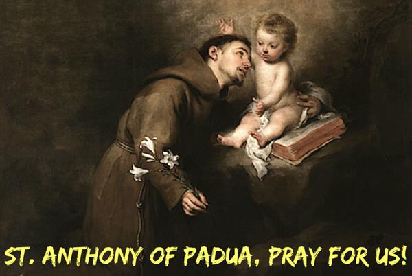 13th June - St. Anthony of Padua