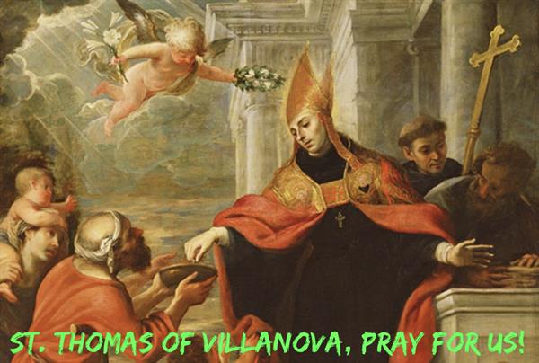 22nd September – St. Thomas of Villanova